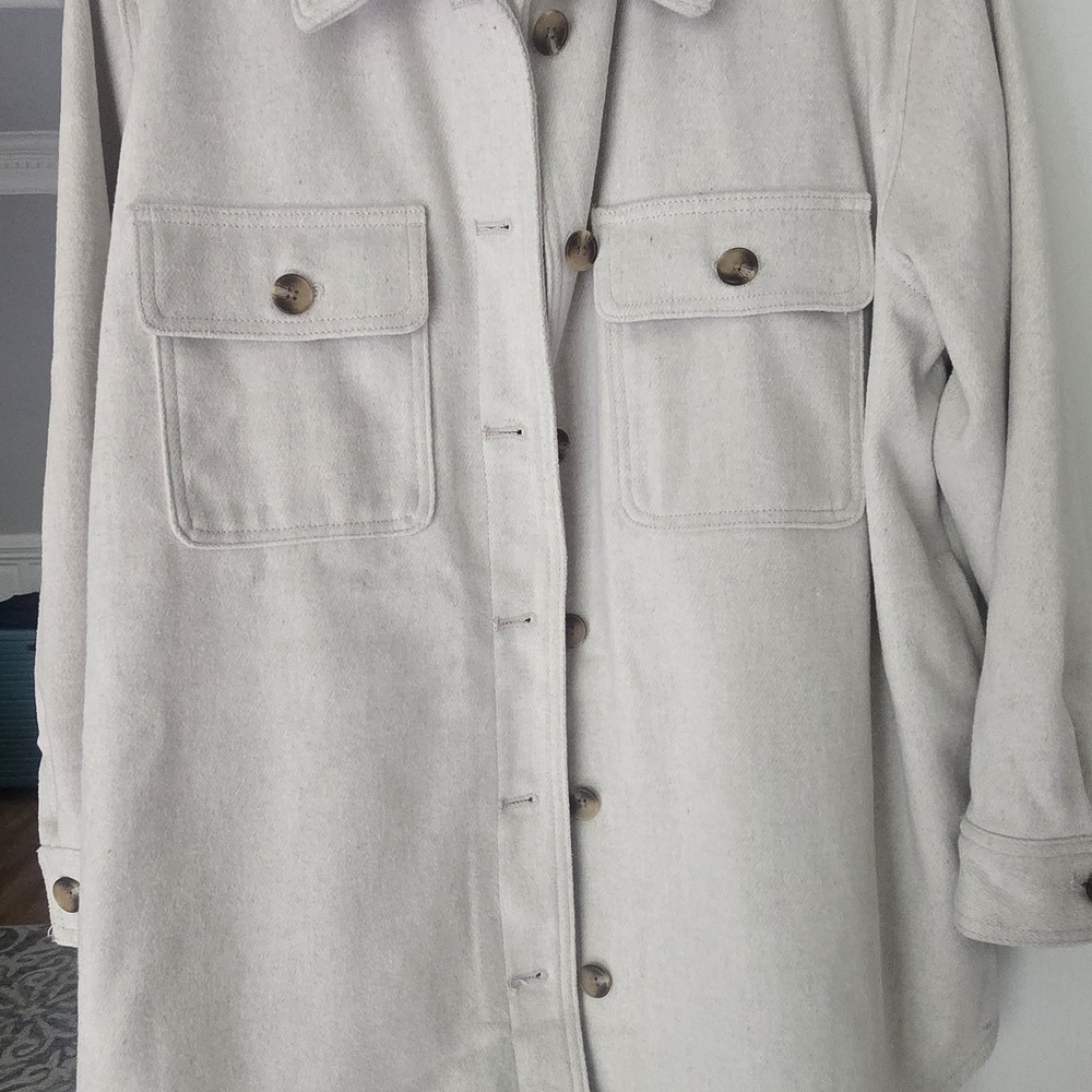 Old Navy Women's Cream Colored Utility Jacket